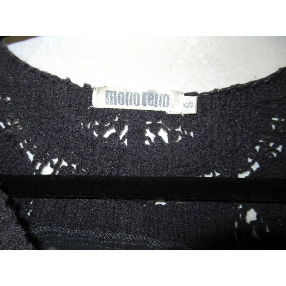 Monoreno Size Small Gray Sheer Fringe Tunic Top Swimsuit Cover-Up Boho Festival - Picture 3 of 6